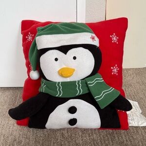 Holiday Penguin Decorative Pillow